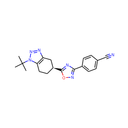 CC(C)(C)n1nnc2c1CC[C@H](c1nc(-c3ccc(C#N)cc3)no1)C2 ZINC000653757367