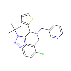 CC(C)(C)n1nnnc1[C@H](c1cccs1)N(Cc1cccnc1)Cc1ccccc1Cl ZINC000020098697