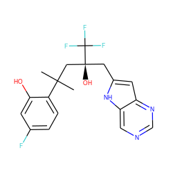 CC(C)(C[C@@](O)(Cc1cc2ncncc2[nH]1)C(F)(F)F)c1ccc(F)cc1O ZINC000103250770