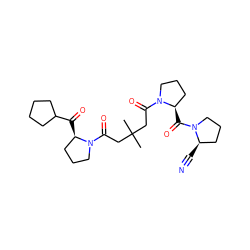 CC(C)(CC(=O)N1CCC[C@H]1C(=O)C1CCCC1)CC(=O)N1CCC[C@H]1C(=O)N1CCC[C@H]1C#N ZINC000013528031