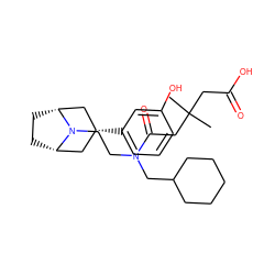 CC(C)(CC(=O)O)CC(=O)N(CCN1[C@H]2CC[C@@H]1C[C@H](c1cccc(O)c1)C2)CC1CCCCC1 ZINC000167846301