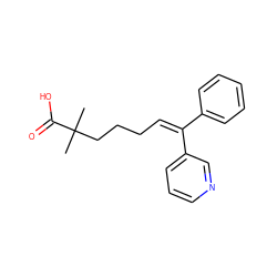 CC(C)(CCC/C=C(/c1ccccc1)c1cccnc1)C(=O)O ZINC000026742513