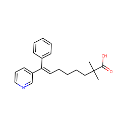 CC(C)(CCCC/C=C(\c1ccccc1)c1cccnc1)C(=O)O ZINC000026731754