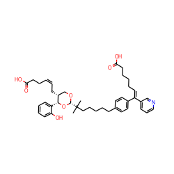 CC(C)(CCCCCc1ccc(/C(=C\CCCCC(=O)O)c2cccnc2)cc1)[C@H]1OC[C@@H](C/C=C\CCC(=O)O)[C@@H](c2ccccc2O)O1 ZINC000029392284