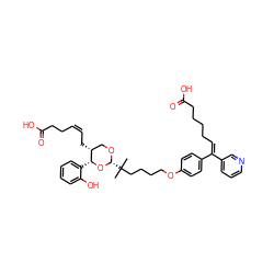 CC(C)(CCCCOc1ccc(/C(=C\CCCCC(=O)O)c2cccnc2)cc1)[C@H]1OC[C@@H](C/C=C\CCC(=O)O)[C@@H](c2ccccc2O)O1 ZINC000029395499