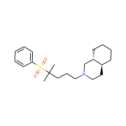 CC(C)(CCCN1CC[C@@H]2CCCC[C@H]2C1)S(=O)(=O)c1ccccc1 ZINC000028571965