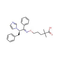 CC(C)(CCCO/N=C(\c1ccccc1)[C@@H](Cc1ccccc1)n1ccnc1)C(=O)O ZINC000013738923