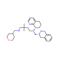 CC(C)(CCN(C[C@H]1Cc2ccccc2CN1)[C@H]1CCCc2cccnc21)CNCC1CCOCC1 ZINC001772586102