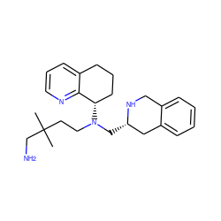 CC(C)(CN)CCN(C[C@H]1Cc2ccccc2CN1)[C@H]1CCCc2cccnc21 ZINC001772579668