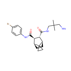 CC(C)(CN)CNC(=O)[C@H]1[C@H](C(=O)Nc2ccc(Br)cc2)[C@@H]2C=C[C@H]1C21CC1 ZINC000168431400