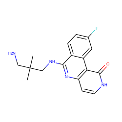 CC(C)(CN)CNc1nc2cc[nH]c(=O)c2c2cc(F)ccc12 ZINC000064549587