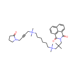 CC(C)(CN1C(=O)c2cccc3cccc(c23)C1=O)C[N+](C)(C)CCCCCC[N+](C)(C)CC#CCN1CCCC1=O ZINC000028566823