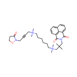 CC(C)(CN1C(=O)c2cccc3cccc(c23)C1=O)C[N+](C)(C)CCCCCC[N+](C)(C)CC#CCN1OCCC1=O ZINC000028567368