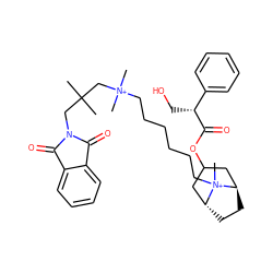 CC(C)(CN1C(=O)c2ccccc2C1=O)C[N+](C)(C)CCCCCC[N+]1(C)[C@@H]2CC[C@@H]1CC(OC(=O)[C@H](CO)c1ccccc1)C2 ZINC000299826871