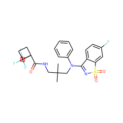 CC(C)(CNC(=O)C1(C(F)(F)F)CCC1)CN(C1=NS(=O)(=O)c2cc(F)ccc21)c1ccccc1 ZINC000064549868