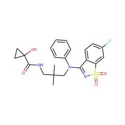 CC(C)(CNC(=O)C1(O)CC1)CN(C1=NS(=O)(=O)c2cc(F)ccc21)c1ccccc1 ZINC000064573798