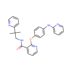 CC(C)(CNC(=O)c1cccnc1Oc1ccc(Nc2ccccn2)cc1)c1ccccn1 ZINC000146095023