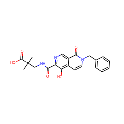 CC(C)(CNC(=O)c1ncc2c(=O)n(Cc3ccccc3)ccc2c1O)C(=O)O ZINC000169710916