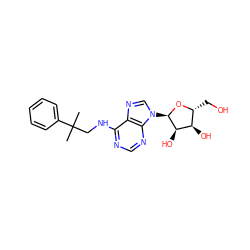 CC(C)(CNc1ncnc2c1ncn2[C@H]1O[C@H](CO)[C@@H](O)[C@H]1O)c1ccccc1 ZINC000048999898