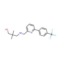 CC(C)(CO)CNCc1cccc(-c2ccc(C(F)(F)F)cc2)n1 ZINC000204410621