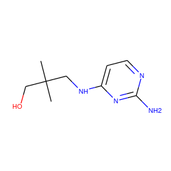 CC(C)(CO)CNc1ccnc(N)n1 ZINC000168959519