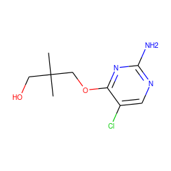 CC(C)(CO)COc1nc(N)ncc1Cl ZINC000653741200