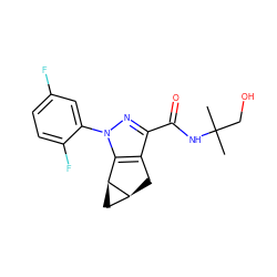 CC(C)(CO)NC(=O)c1nn(-c2cc(F)ccc2F)c2c1C[C@H]1C[C@@H]21 ZINC000299821639