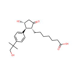 CC(C)(CO)c1ccc([C@H]2[C@H](O)CC(=O)[C@@H]2CCCCCCC(=O)O)cc1 ZINC000137022285