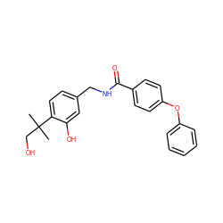 CC(C)(CO)c1ccc(CNC(=O)c2ccc(Oc3ccccc3)cc2)cc1O ZINC000028529725