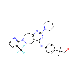 CC(C)(CO)c1ccc(Nc2nc(N3CCCCC3)nc3c2CCN(c2ncccc2C(F)(F)F)CC3)cc1 ZINC000148188405