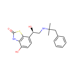 CC(C)(Cc1ccccc1)NC[C@H](O)c1ccc(O)c2[nH]c(=O)sc12 ZINC000035942289