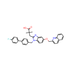 CC(C)(Cc1nc2cc(OCc3ccc4ccccc4n3)ccc2n1Cc1ccc(-c2ccc(F)cc2)cc1)C(=O)O ZINC000226115345