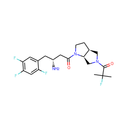 CC(C)(F)C(=O)N1C[C@@H]2CCN(C(=O)C[C@H](N)Cc3cc(F)c(F)cc3F)[C@@H]2C1 ZINC000072318544