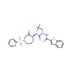 CC(C)(F)C[C@H](NC(=O)c1cc2ccccc2o1)C(=O)N[C@H]1CCCN(S(=O)(=O)c2ccccn2)CC1=O ZINC000044430375