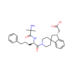 CC(C)(N)C(=O)N[C@H](CCCc1ccccc1)C(=O)N1CCC2(CC1)C[C@H](CC(=O)O)c1ccccc12 ZINC000026398946