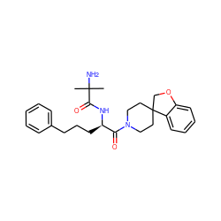 CC(C)(N)C(=O)N[C@H](CCCc1ccccc1)C(=O)N1CCC2(CC1)COc1ccccc12 ZINC000013687609