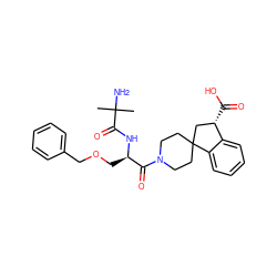 CC(C)(N)C(=O)N[C@H](COCc1ccccc1)C(=O)N1CCC2(CC1)C[C@H](C(=O)O)c1ccccc12 ZINC000026402557