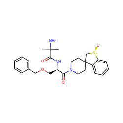 CC(C)(N)C(=O)N[C@H](COCc1ccccc1)C(=O)N1CCC2(CC1)C[S@@+]([O-])c1ccccc12 ZINC000013687624