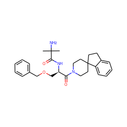 CC(C)(N)C(=O)N[C@H](COCc1ccccc1)C(=O)N1CCC2(CCc3ccccc32)CC1 ZINC000013687614