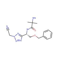 CC(C)(N)C(=O)N[C@H](COCc1ccccc1)c1nnn(CC#N)n1 ZINC000028825104