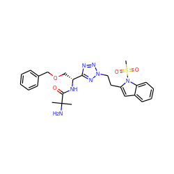 CC(C)(N)C(=O)N[C@H](COCc1ccccc1)c1nnn(CCc2cc3ccccc3n2S(C)(=O)=O)n1 ZINC000028825074