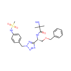 CC(C)(N)C(=O)N[C@H](COCc1ccccc1)c1nnn(Cc2ccc(NS(C)(=O)=O)cc2)n1 ZINC000028825009