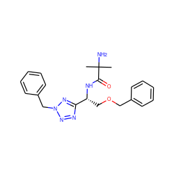 CC(C)(N)C(=O)N[C@H](COCc1ccccc1)c1nnn(Cc2ccccc2)n1 ZINC000028825007