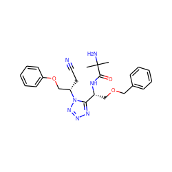CC(C)(N)C(=O)N[C@H](COCc1ccccc1)c1nnnn1[C@@H](CC#N)COc1ccccc1 ZINC000029127290