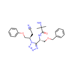 CC(C)(N)C(=O)N[C@H](COCc1ccccc1)c1nnnn1[C@H](CC#N)COc1ccccc1 ZINC000029127289