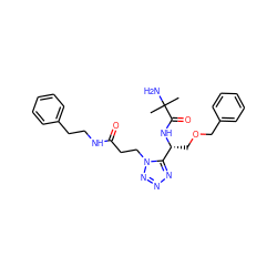 CC(C)(N)C(=O)N[C@H](COCc1ccccc1)c1nnnn1CCC(=O)NCCc1ccccc1 ZINC000028824989