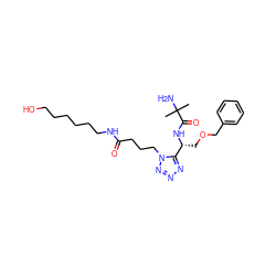 CC(C)(N)C(=O)N[C@H](COCc1ccccc1)c1nnnn1CCCC(=O)NCCCCCCO ZINC000029049437