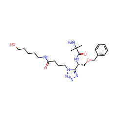 CC(C)(N)C(=O)N[C@H](COCc1ccccc1)c1nnnn1CCCC(=O)NCCCCCO ZINC000029049434