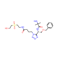 CC(C)(N)C(=O)N[C@H](COCc1ccccc1)c1nnnn1CCCC(=O)NCCS(=O)(=O)CCO ZINC000029049298