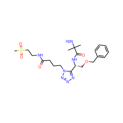 CC(C)(N)C(=O)N[C@H](COCc1ccccc1)c1nnnn1CCCC(=O)NCCS(C)(=O)=O ZINC000029049988